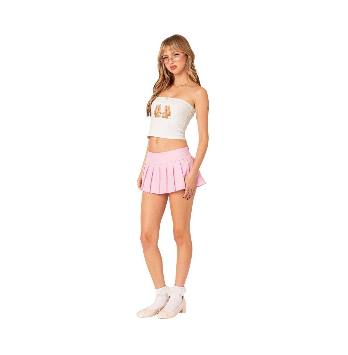 Edikted Women's Twinning Printed Tube Top
