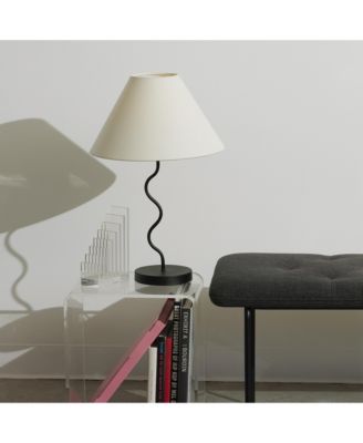 Squiggle 22" LED Contemporary Modern Table Lamp with Empire Shade