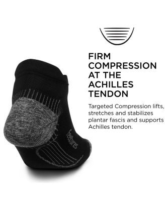 Men's Plantar Fasciitis Relief Sock Light Cushion No Show Tab- Targeted Compression Sock for Women & Men
