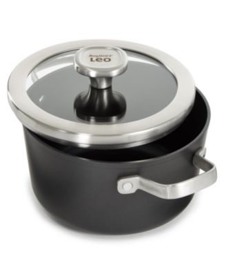Graphite Non-stick Ceramic Stockpot 8", 3.3qt. With Glass Lid, Sustainable Recycled Material