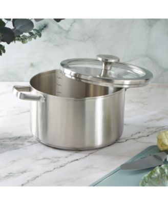 Graphite Recycled 18/10 Stainless Steel Stockpot 10", 6.3qt. With Glass Lid