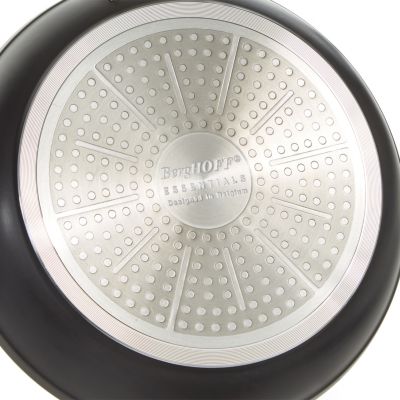 Essentials Non-stick Hard Anodized 10" Stockpot 5.3qt. With Glass Lid, Black