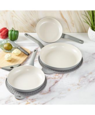 Balance 3Pc Non-stick Ceramic Frying Pan Set, Recycled Aluminum