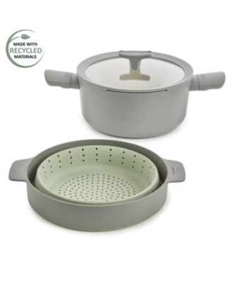 Balance 3Pc Non-stick Ceramic Steamer Set, Recycled Aluminum