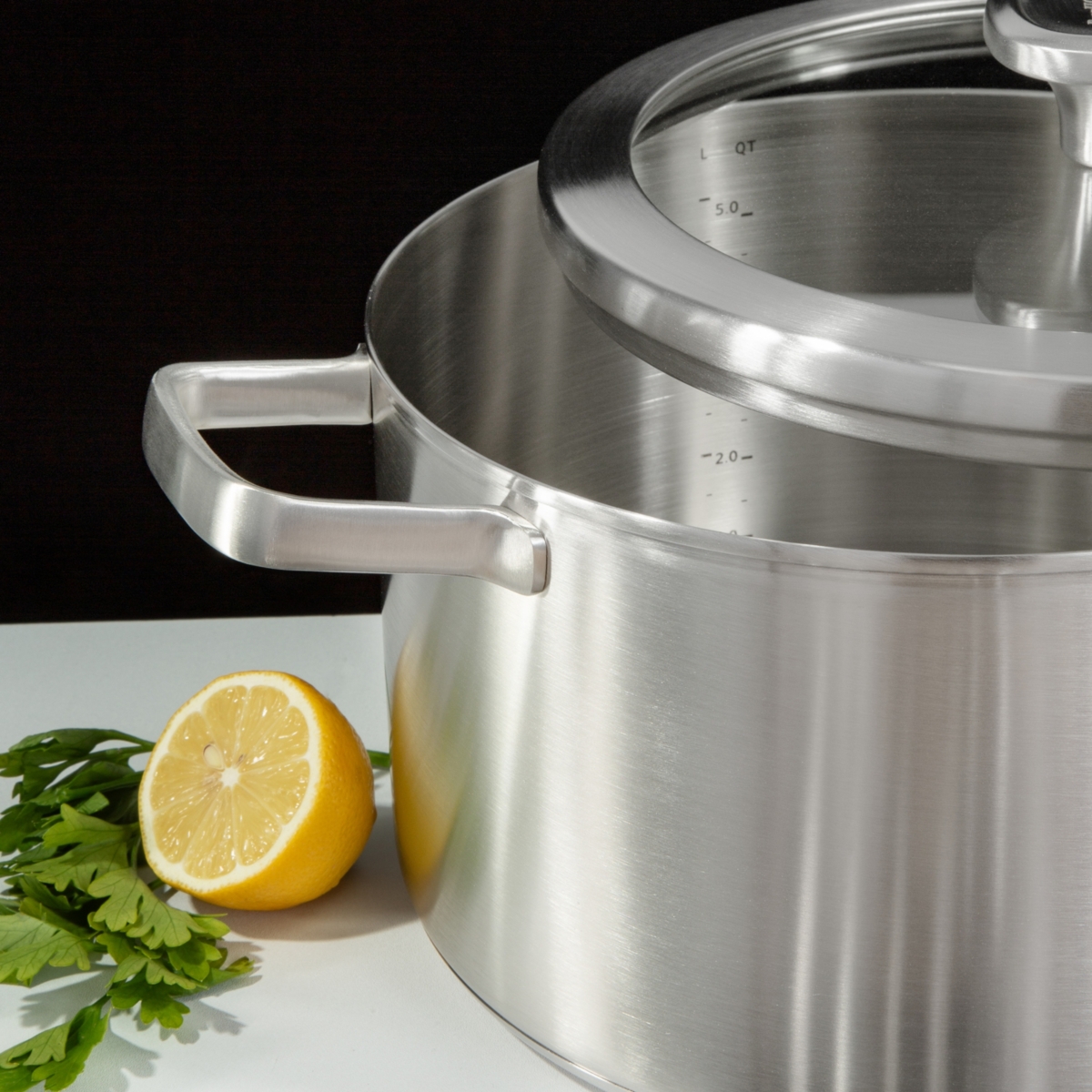BergHOFF Graphite 4Pc Cookware Set With Glass Lids, Recycled 18/10 Stainless Steel