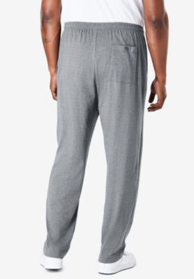 Big & Tall Lightweight Jersey Open-Bottom Sweatpants