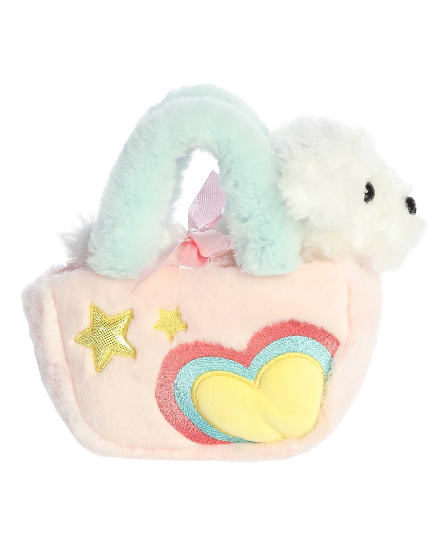 Детские мягкие игрушки Aurora Small Pastel Heart Puppy Plush, Puppy and Carrier, 2-Piece Set — фото 5