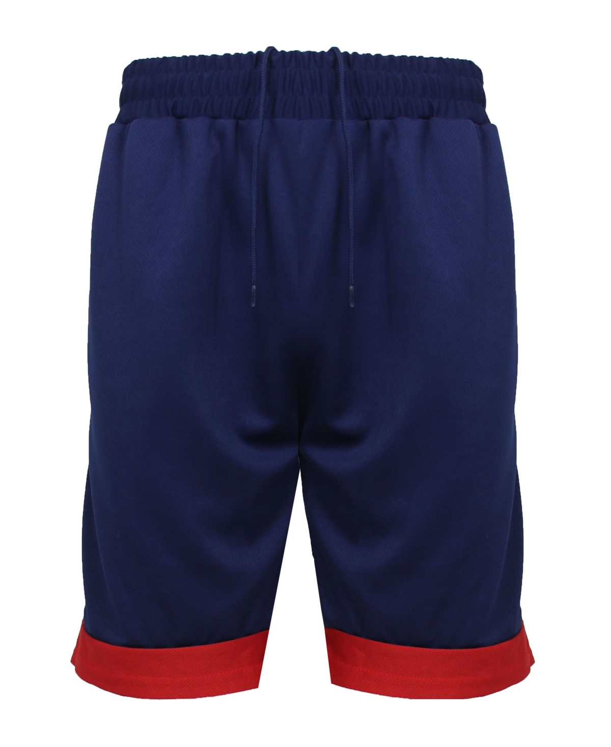Galaxy By Harvic Men's Premium Active Moisture Wicking Workout Mesh Shorts With Trim In Navy,red