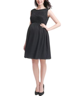 Maternity Lace & Mesh Skater Dress