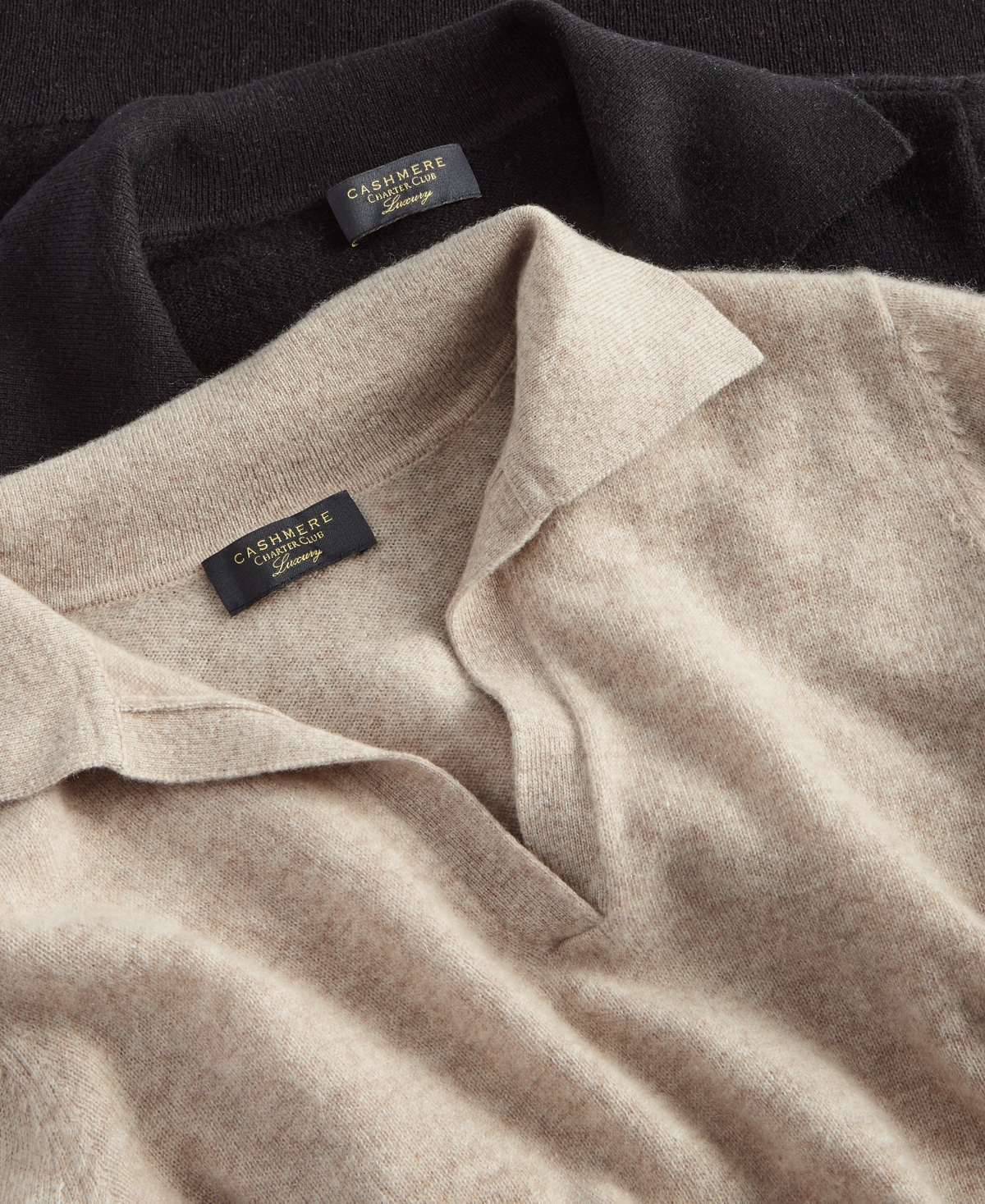 Charter Club Women's Collared Long-Sleeve 100% Cashmere Sweater, Created for Macy's