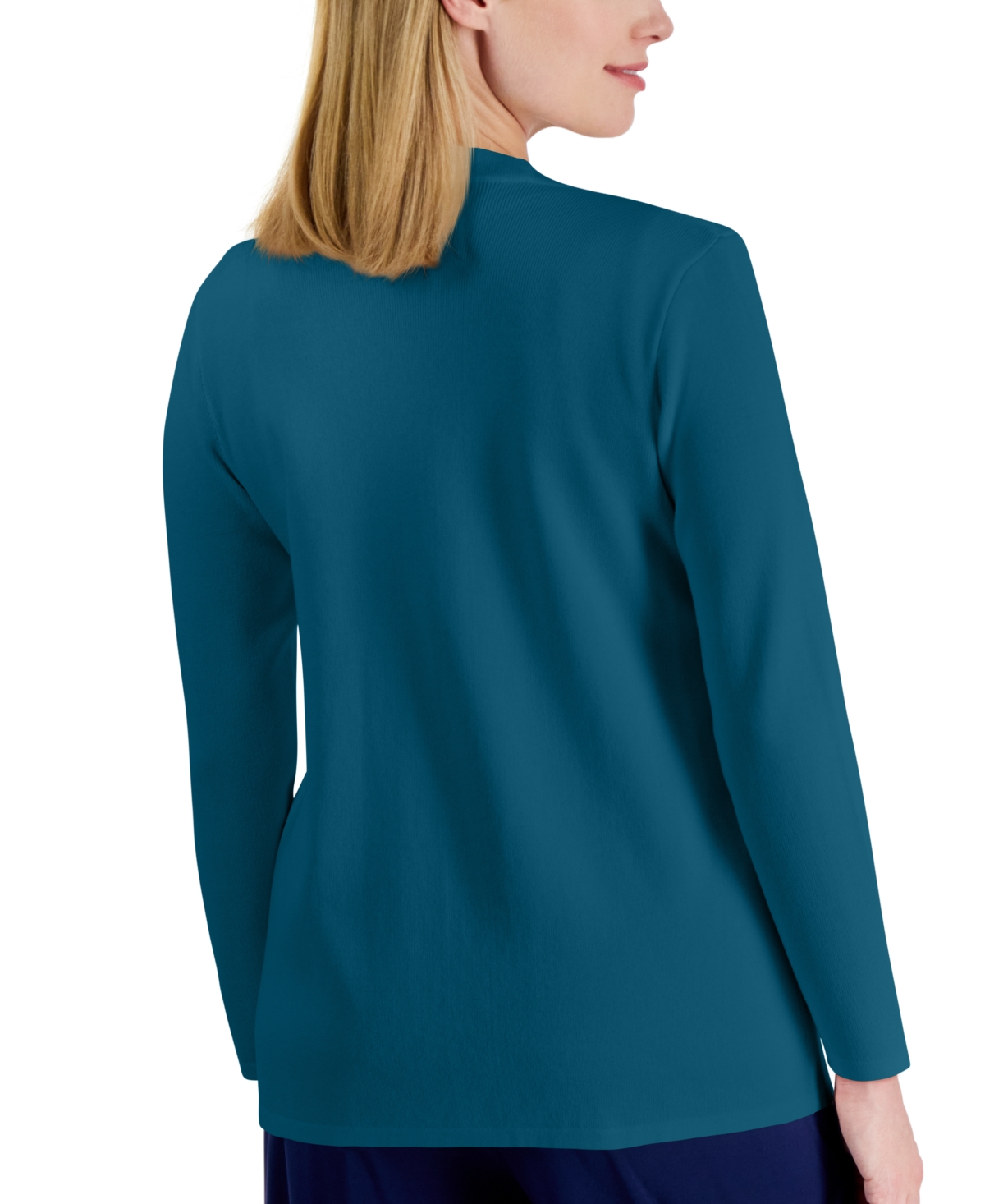 Ak Anne Klein Petite Newport Open-Front Cardigan