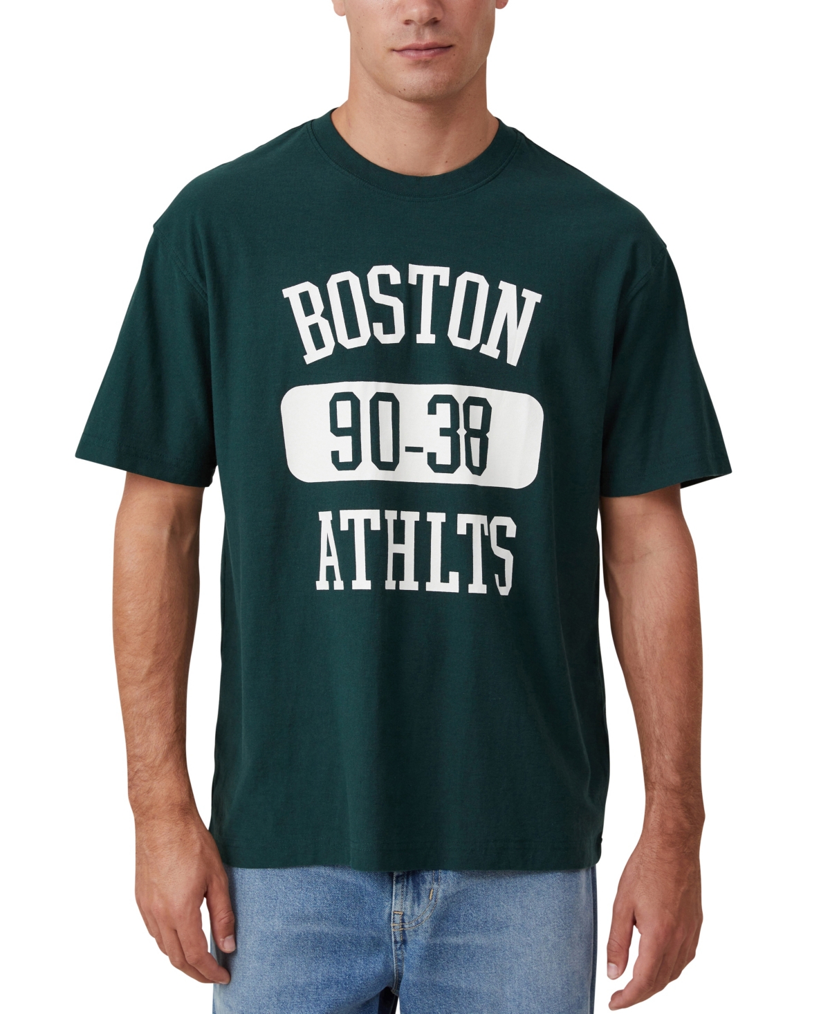 Cotton On Men's Loose Fit College T-shirt In Green