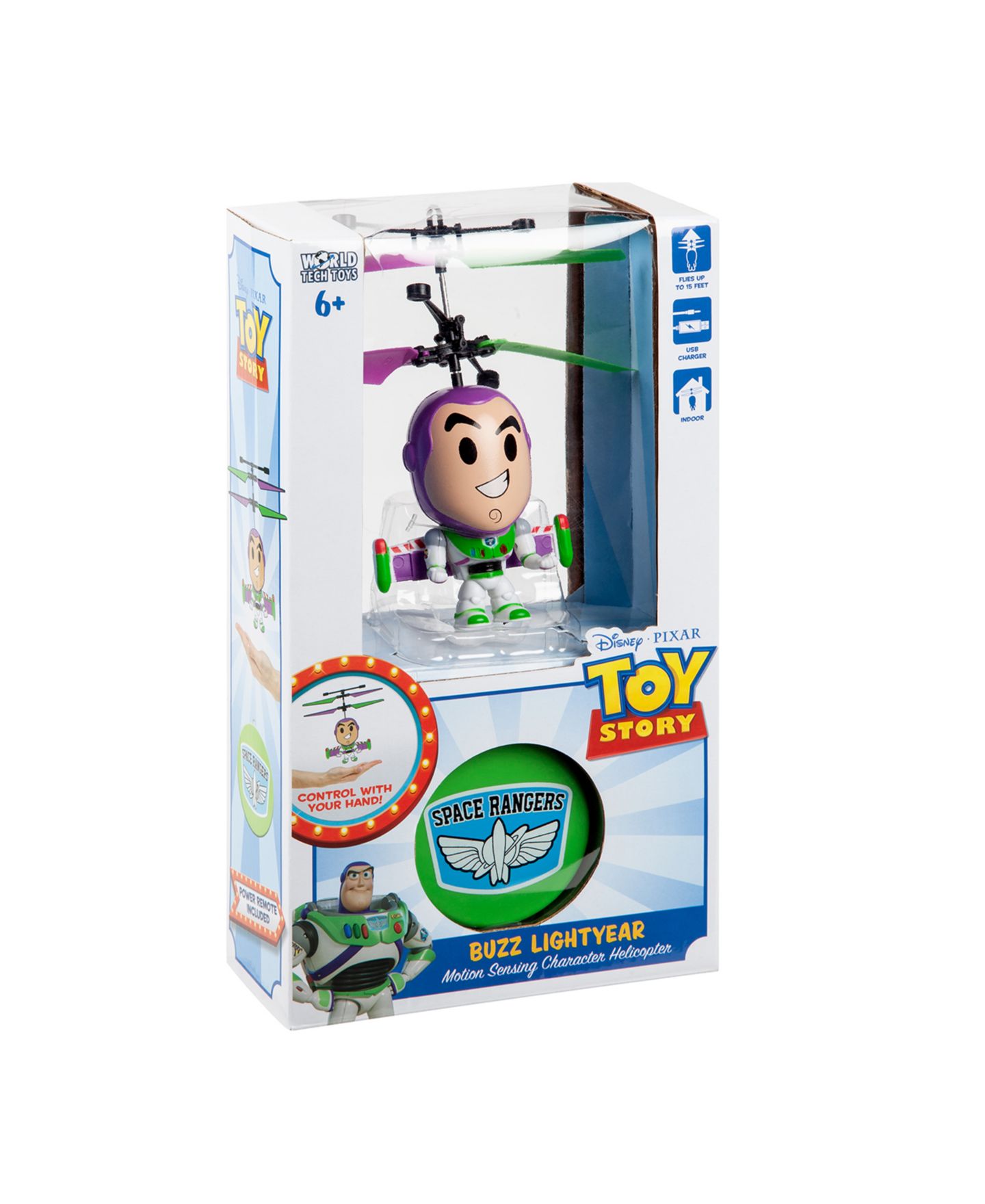 Детская игрушка World Tech Toys 3.5" Buzz Lightyear Flying IR UFO Helicopter — фото 6