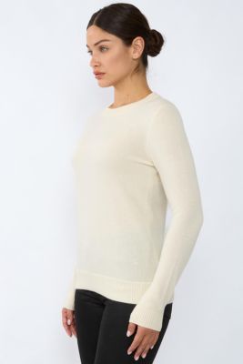 Women's 100% Pure Cashmere Long Sleeve Crew Neck Pullover Sweater