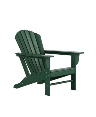 3-Piece Patio Adirondack Chairs with Round Side Table Set