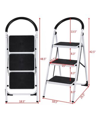 Heavy Duty Industrial Lightweight Folding Stool 3 Step Ladder