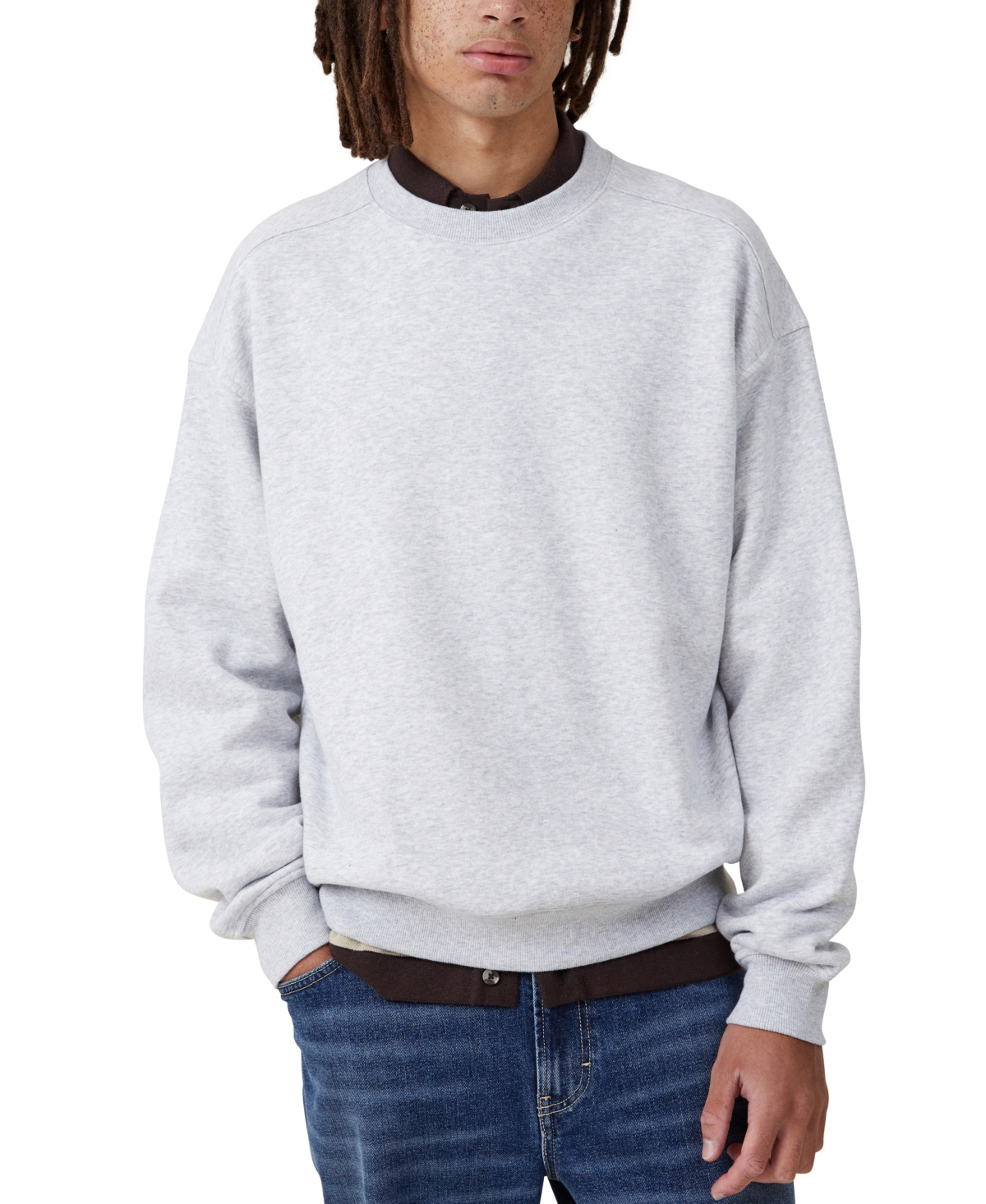 COTTON ON MEN'S BOX FIT CREW SWEATER 