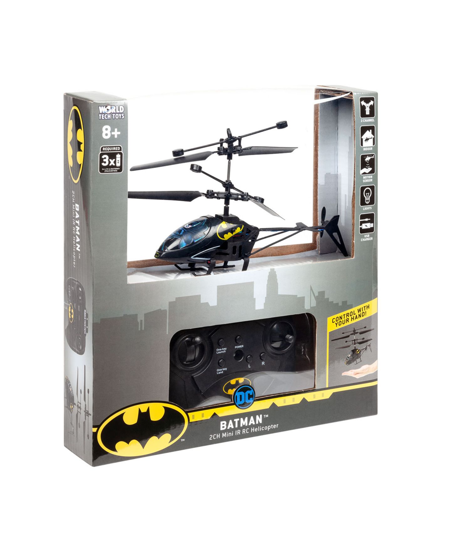 Детская игрушка World Tech Toys DC Batman 2CH IR Helicopter — фото 8