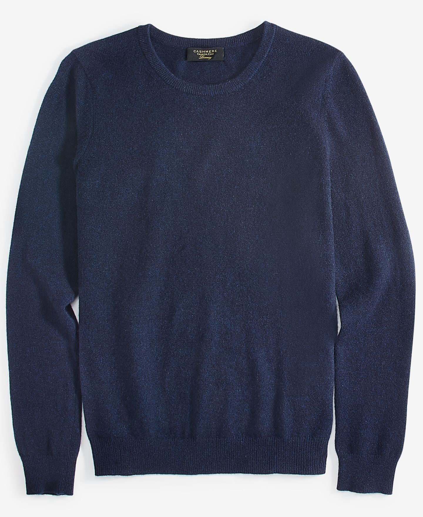 Женский свитер Charter Club 100% Cashmere Petite Long-Sleeve Crewneck, цвет: Тёмно-синий — фото 5