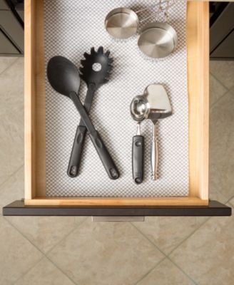 Fridge Shelf Liner Collection Non-Adhesive, Cut to fit, Machine Washable, 12x120", Gray Lattice, 2 Piece