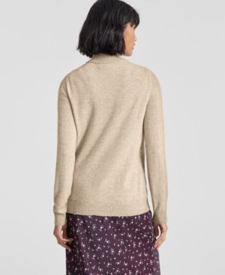 100% Cashmere Petite Turtleneck Sweater, Created for Macy's