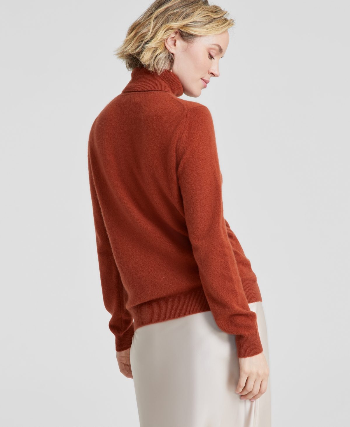 Charter Club 100% Cashmere Women's Petite Turtleneck Sweater, Created For Macy's In Bronze Pecan