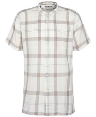 Men's Croft Short Sleeve Button-Front Tartan Pattern Shirt