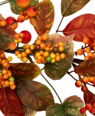Pumpkins and Berries Artificial Fall Harvest Garland - 5' x 10" - Unlit