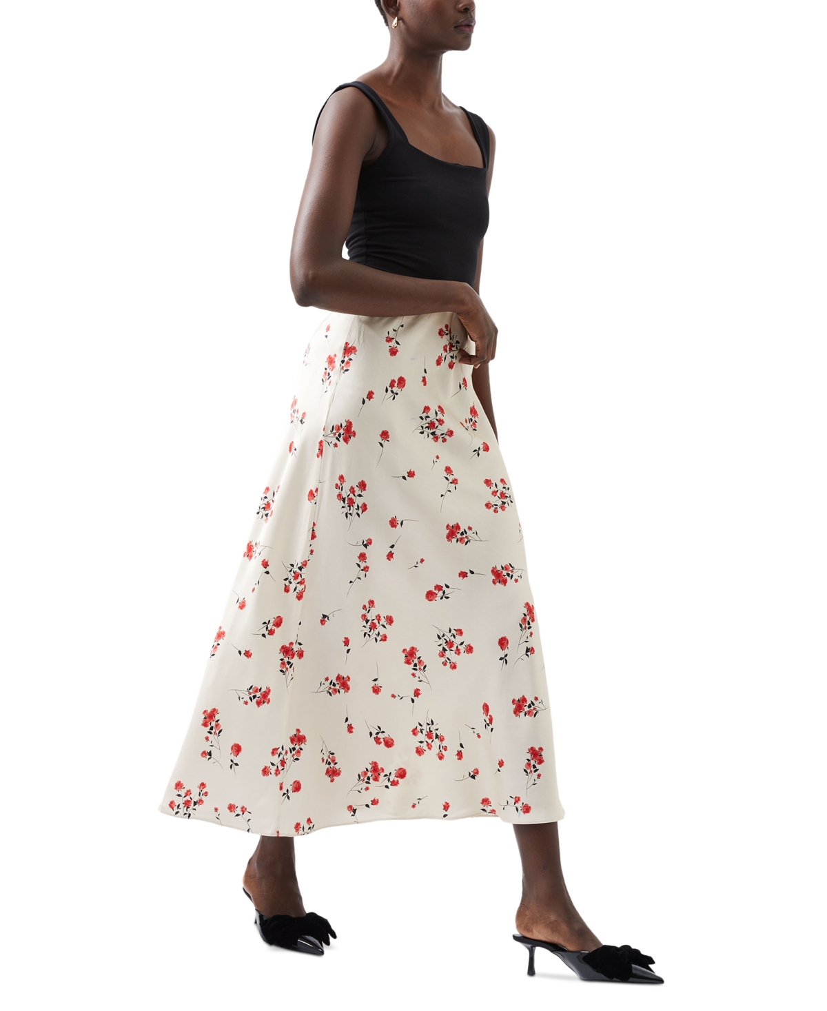 French Connection Women's Floramour Ennis Satin Skirt