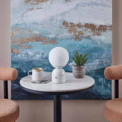 Mila 10" Dimmable LED Table Lamp with Marble Base