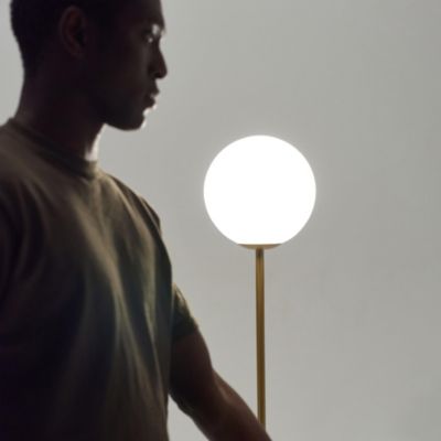 Luna 65" LED Standing Floor Lamp with Globe Shade