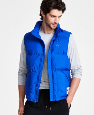 Men's Solid-Color Quilted Puffer Vest