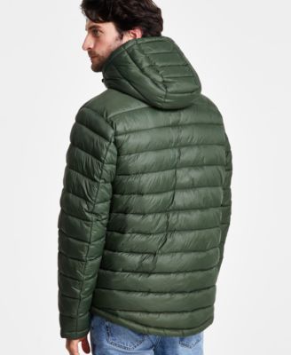 Men's Sherpa Lined Hooded Puffer Jacket