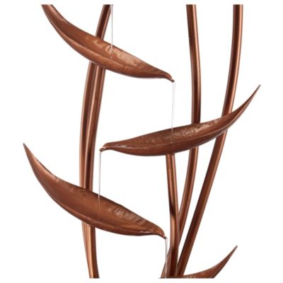 Ashton Tiered Copper Leaves 41" High Large Modern Indoor Outdoor Decor Resin Floor Fountain Outside Garden Patio