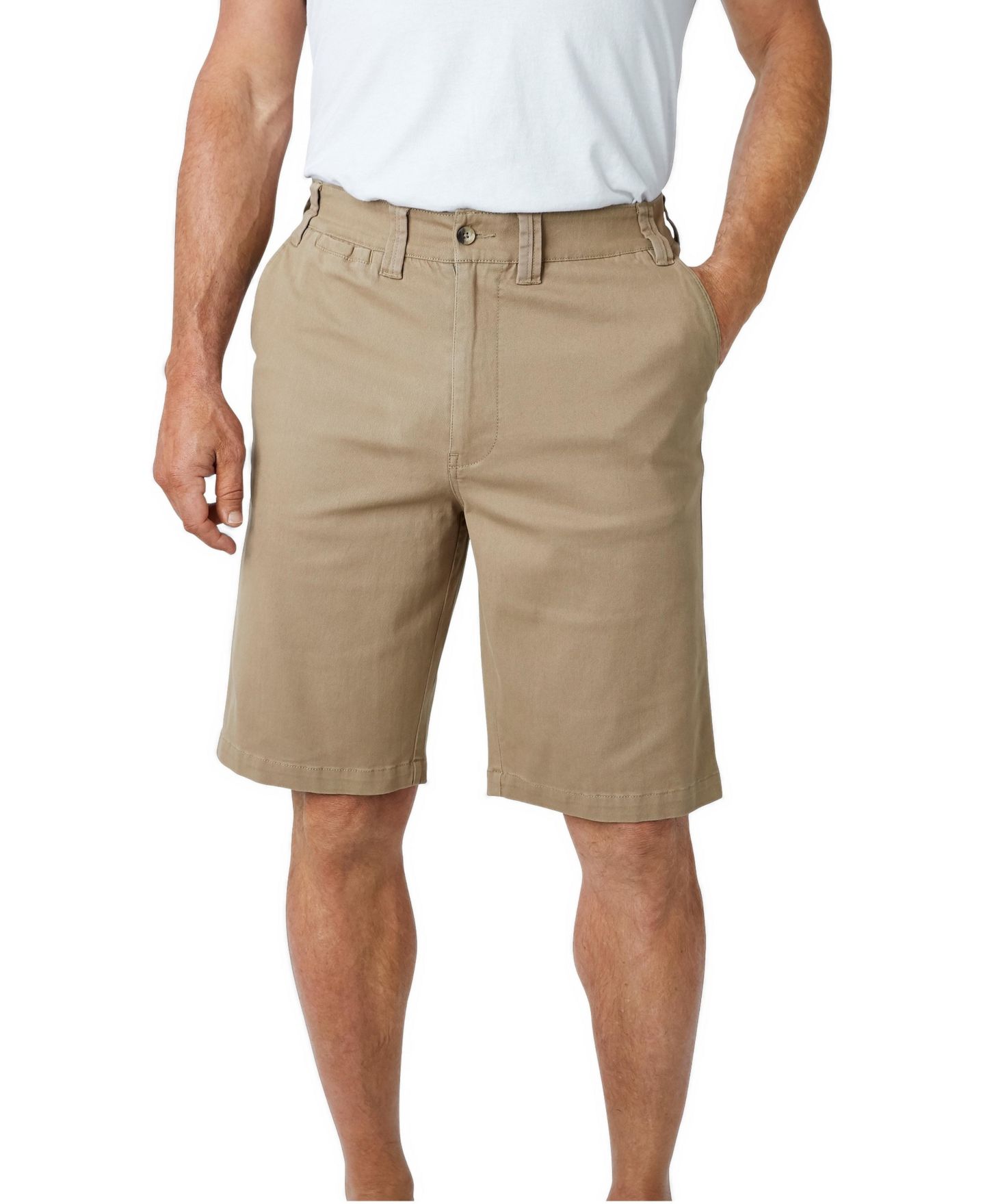 Мужские шорты KingSize Flex Full-Elastic Waist Chino, цвет: Тёмный хаки — фото 1