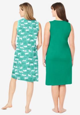Women's 2-Pack Sleeveless Sleepshirt