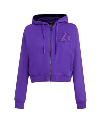 Men's Purple Los Angeles Lakers Triple Tonal Full-Zip Hoodie