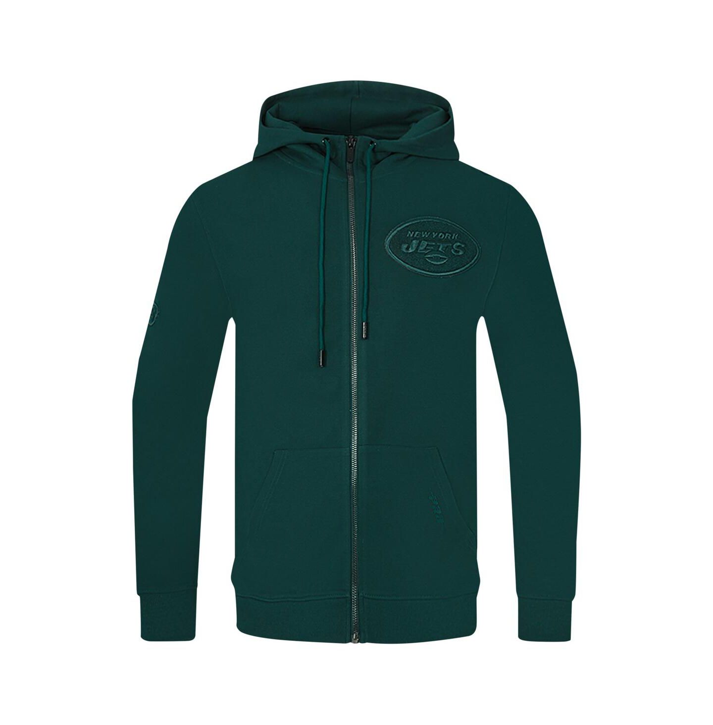 Мужское худи Pro Standard Green New York Jets Triple Tonal Full-Zip — фото 2