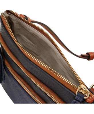 Atlanta Braves Infield Triple Zip Crossbody Purse