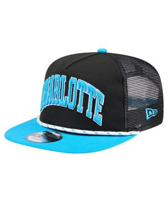 Men's Black Charlotte FC Throwback Golfer Snapback Hat