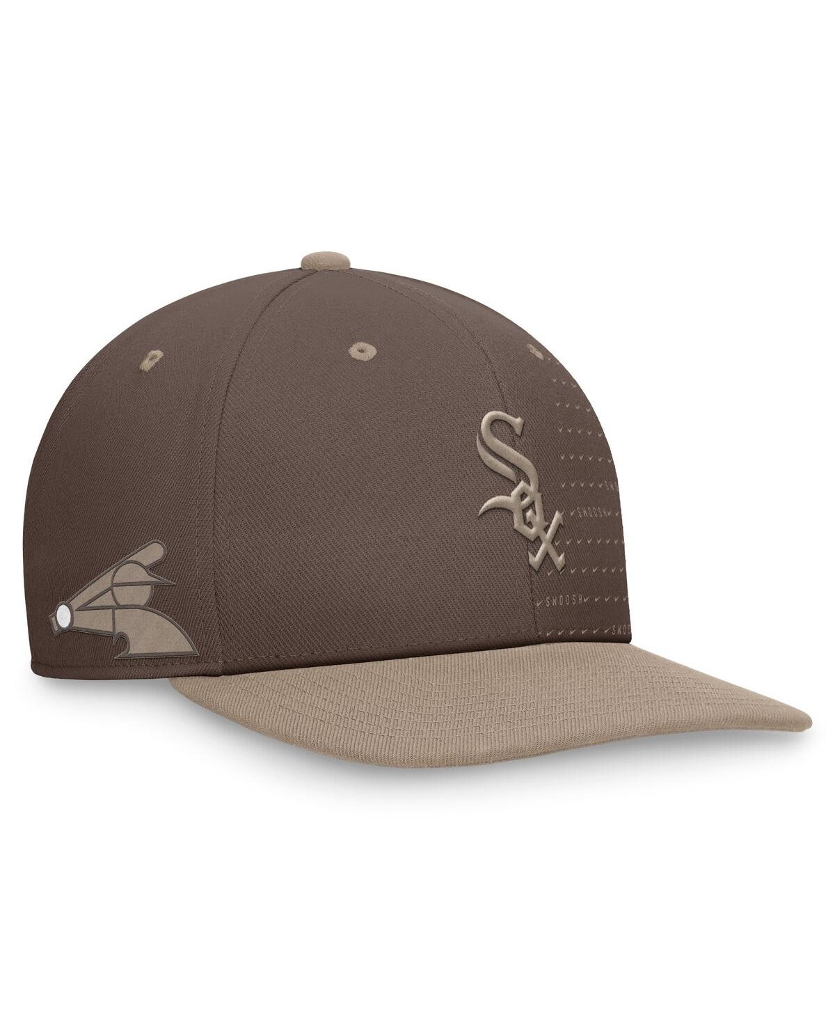 Nike Men'sChicago White Sox Statement Ironstone Pro Performance Snapback Hat - Brown, Khaki