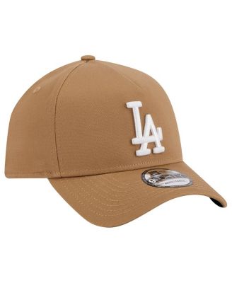 Men's Khaki Los Angeles Dodgers A-Frame 9FORTY Adjustable Hat