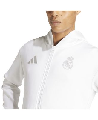 Adidas Men's White Real Madrid Anthem Full-Zip Hoodie - Macy's