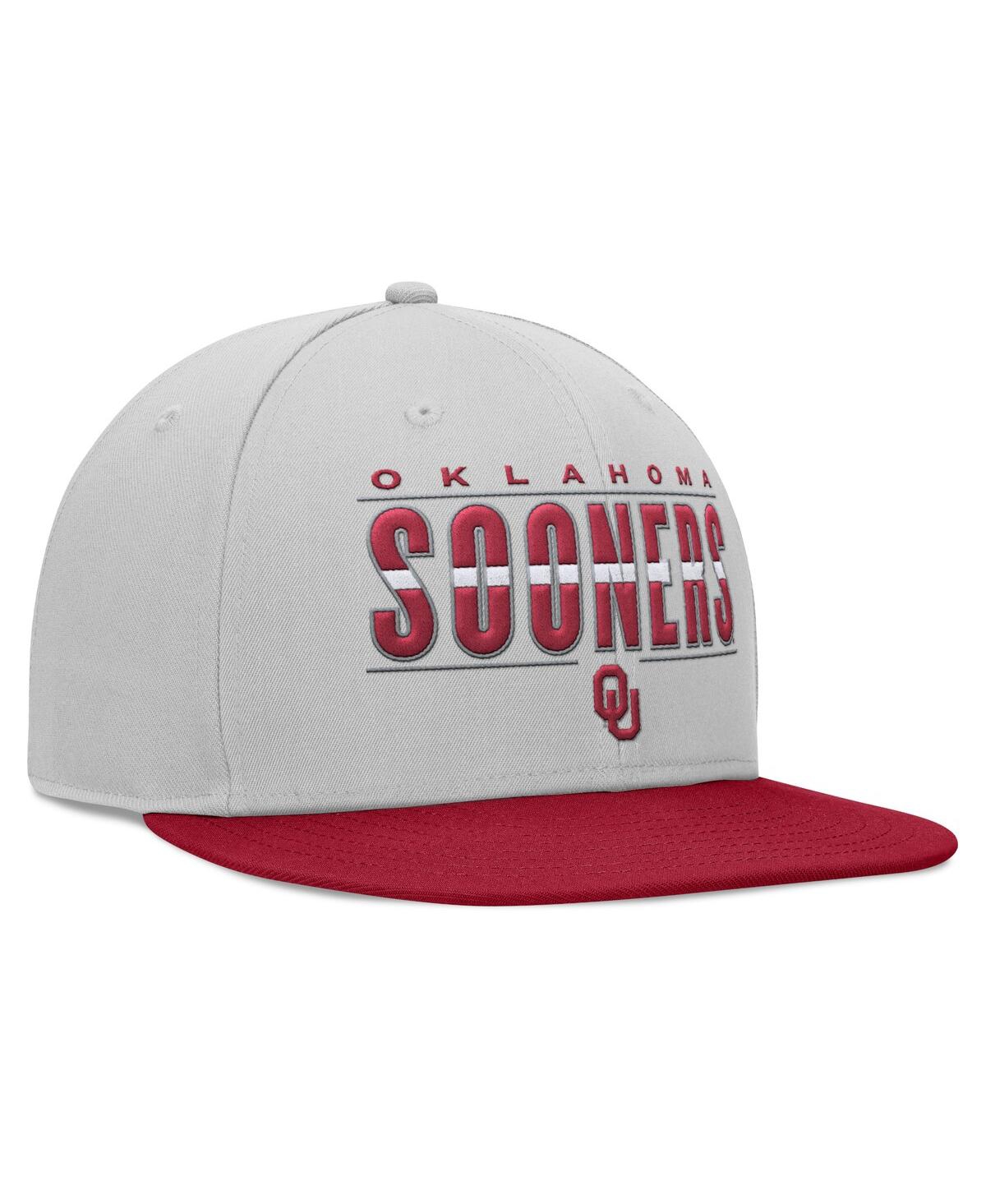 Top of the World Men'sOklahoma Sooners Hudson Snapback Hat - Gray, Cardinal