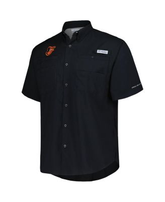 Men's Black Baltimore Orioles Tamiami Omni-Shade Button-Down Shirt