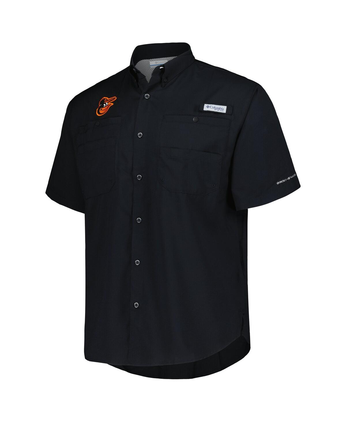 Columbia Men'sBaltimore Orioles Tamiami Omni-Shade Button-Down Shirt - Black