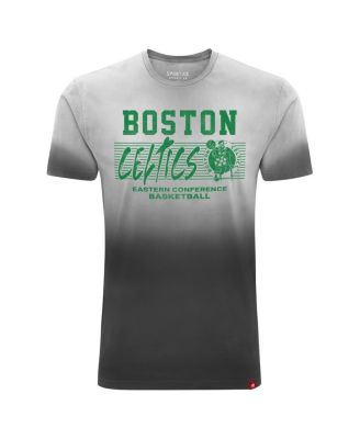 Men's and Women's Black Boston Celtics Bingham Sun-Fade T-Shirt