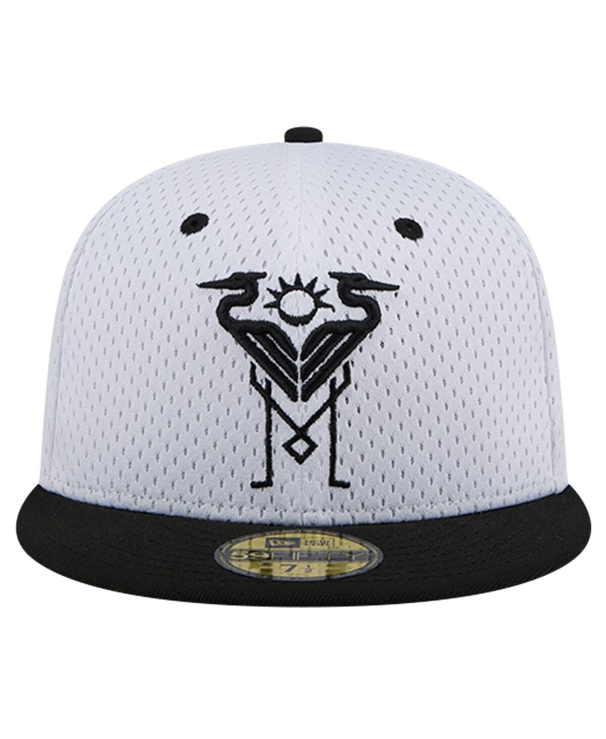 New Era Men'sInter Miami Cf Throwback Mesh 59FIFTY Fitted Hat - White