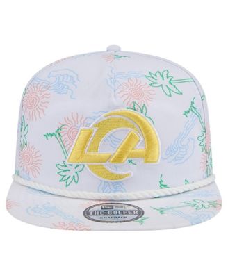 Men's White Los Angeles Rams Vacay Golfer Snapback Hat