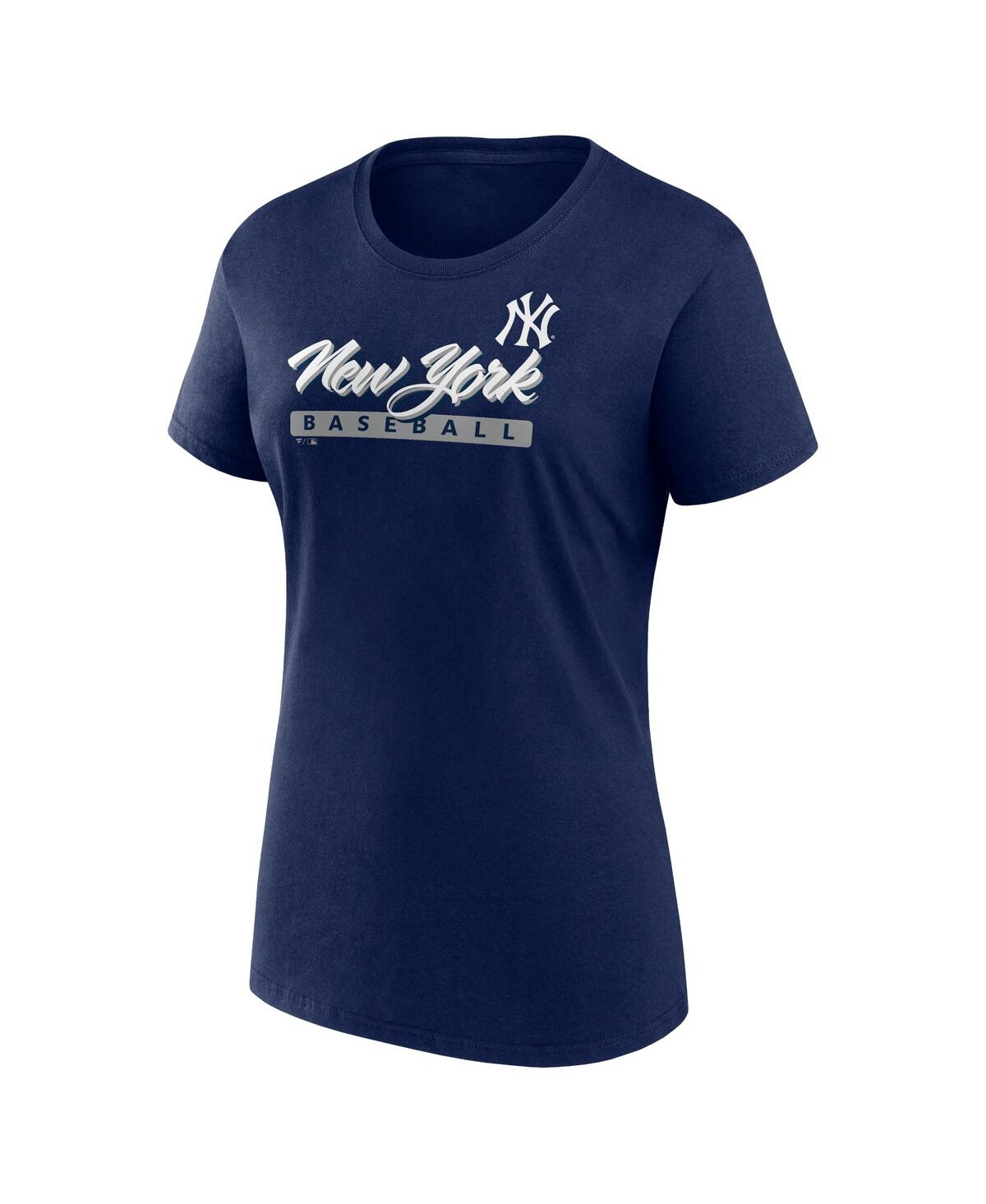 Fanatics Women's New York Yankees Risk Combo Pack T-shirt In Gray,navy
